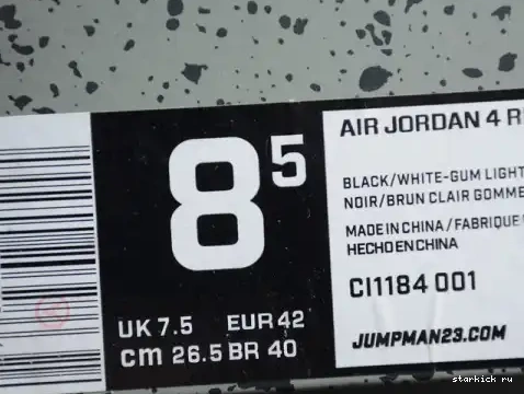 JORDAN AIR CI1184-001 RETRO BLACK CI1184-001 4 LASER 0606